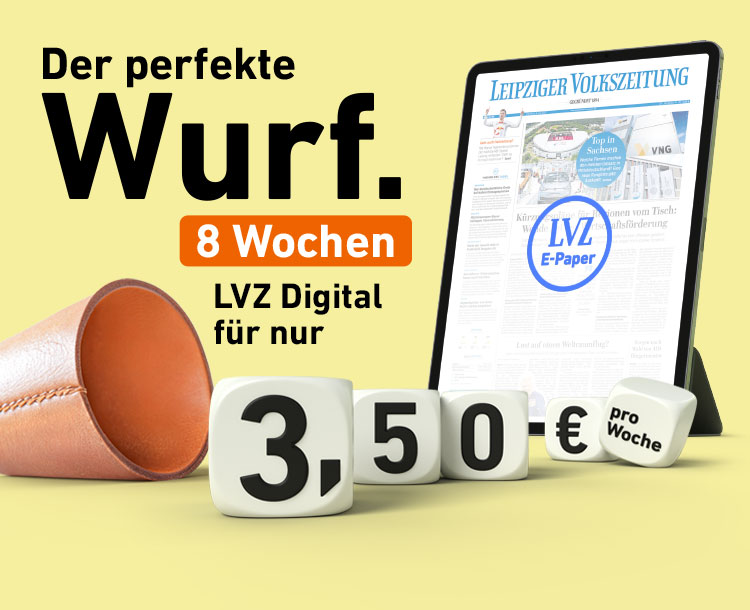 Der perfekte Wurf. 8 Wochen LVZ Digital für nur 3,50 € pro Woche.